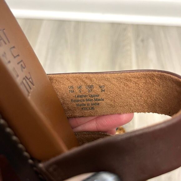 Naturalizer Sandals Women’s 7 Kellie Brown Leather Leopard Calf Hair Slide New - Picture 7 of 7